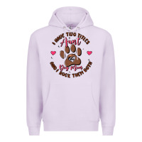 Lilac i have two titles aunt and dog mom Premium Hoodie - MaliasSmallBusiness