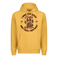 Mustard i have two titles aunt and dog mom Premium Hoodie - MaliasSmallBusiness