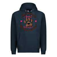 Navy i have two titles aunt and dog mom Premium Hoodie - MaliasSmallBusiness