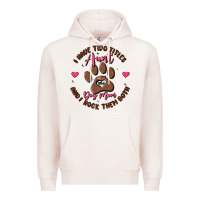Pale Pink i have two titles aunt and dog mom Premium Hoodie - MaliasSmallBusiness
