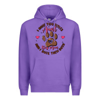 Purple i have two titles aunt and dog mom Premium Hoodie - MaliasSmallBusiness