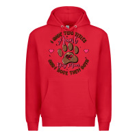 Red i have two titles aunt and dog mom Premium Hoodie - MaliasSmallBusiness