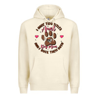 Sandshell i have two titles aunt and dog mom Premium Hoodie - MaliasSmallBusiness