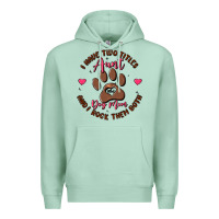 Seafoam i have two titles aunt and dog mom Premium Hoodie - MaliasSmallBusiness