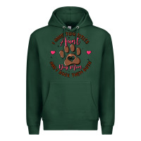 Sports Green i have two titles aunt and dog mom Premium Hoodie - MaliasSmallBusiness