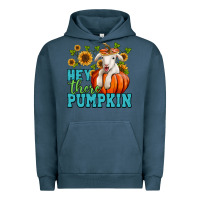Pigment Midnight Navy Hey there pumpkin Lamb Urban Hoodie - NancyCooperArtShop