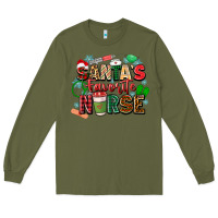 Army Green santa's favorite nurse Long Sleeve Tee - Zillion Design Studio