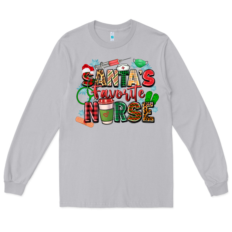 Santa's Favorite Nurse Long Sleeve Tee by Zillion Design Studio | Teevron