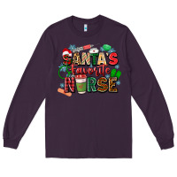 Plum santa's favorite nurse Long Sleeve Tee - Zillion Design Studio