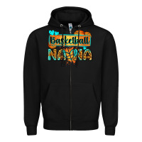 Black basketball nana with leopard Zipper Hoodie - Zillion Design Studio