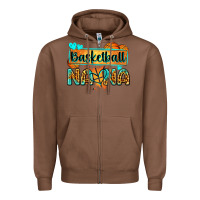 Chestnut basketball nana with leopard Zipper Hoodie - Zillion Design Studio