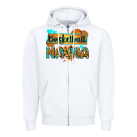 White basketball nana with leopard Zipper Hoodie - Zillion Design Studio