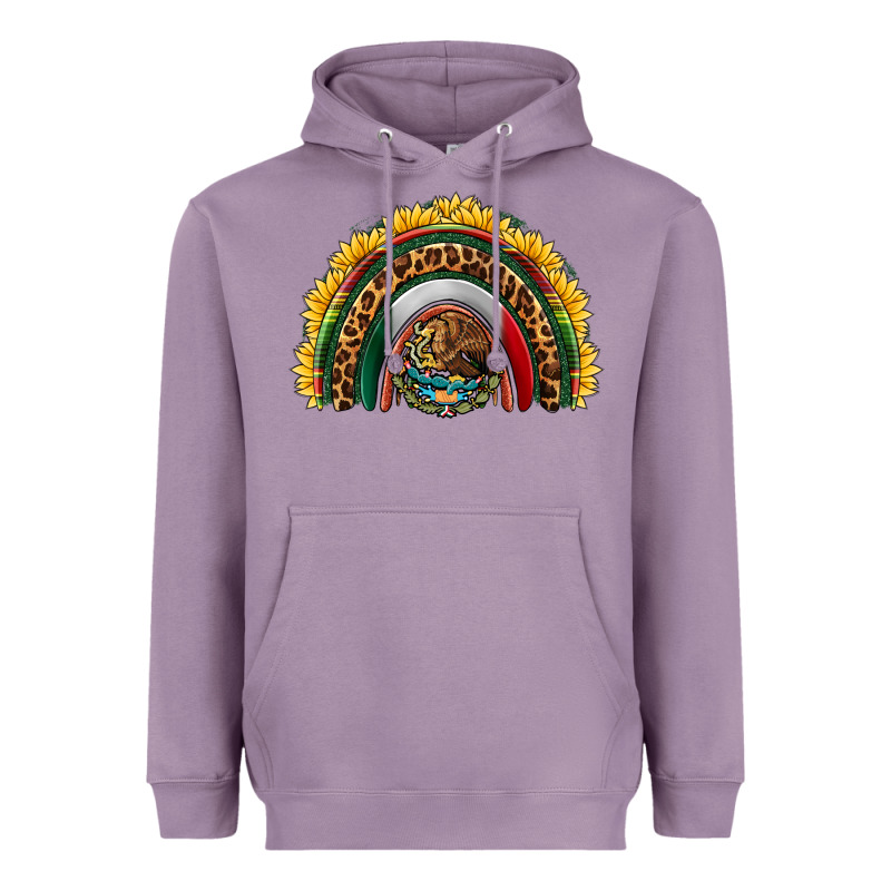 Mexico Sunflower Rainbow Heavyweight Hoodie by HRA Design Shop | Teevron