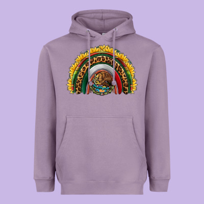 Mexico Sunflower Rainbow Heavyweight Hoodie Designed By Hra Design Shop