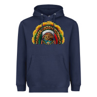 Navy mexico sunflower rainbow Heavyweight Hoodie - HRA Design Shop