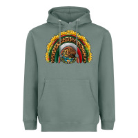 Sage mexico sunflower rainbow Heavyweight Hoodie - HRA Design Shop