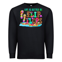 Black life is better in flip flops Premium Sweatshirt - AdoDesignShop
