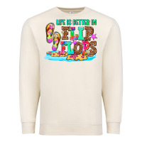 Sandshell life is better in flip flops Premium Sweatshirt - AdoDesignShop