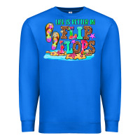 True Royal life is better in flip flops Premium Sweatshirt - AdoDesignShop