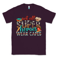Plum not all superheroes wear capes with books Classic Tee - texasbilliewilder