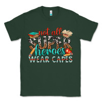 Sports Green not all superheroes wear capes with books Classic Tee - texasbilliewilder