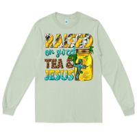 Matcha raised on sweet tea and jesus Long Sleeve Tee - texasbilliewilder
