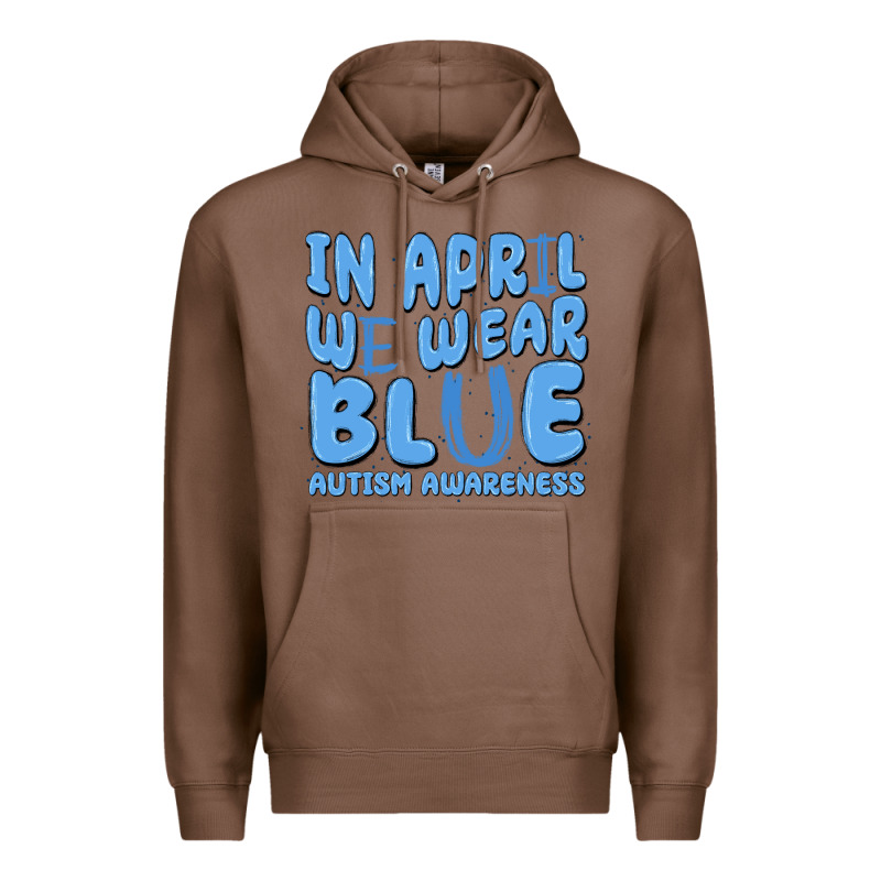 In April We Wear Blue Autism Awareness Premium Hoodie by MaliasSmallBusiness | Teevron