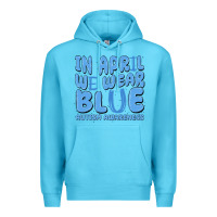 Ocean Blue in april we wear blue autism awareness Premium Hoodie - MaliasSmallBusiness