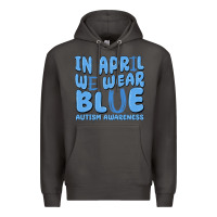 Smoke in april we wear blue autism awareness Premium Hoodie - MaliasSmallBusiness