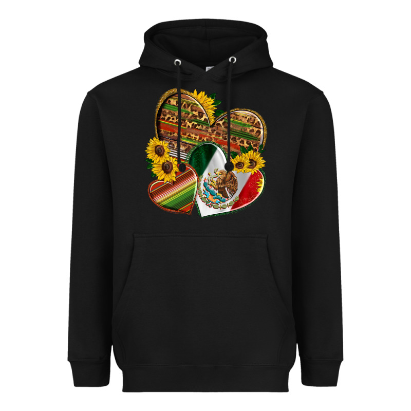 Mexico Heart And Sunflower Heavyweight Hoodie by HRA Design Shop | Teevron