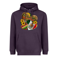 Plum mexico heart and sunflower Heavyweight Hoodie - HRA Design Shop
