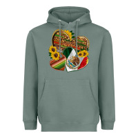 Sage mexico heart and sunflower Heavyweight Hoodie - HRA Design Shop