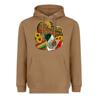 Toasted Coconut mexico heart and sunflower Heavyweight Hoodie - HRA Design Shop