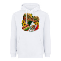 White mexico heart and sunflower Heavyweight Hoodie - HRA Design Shop