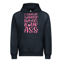 Navy i might be a handful but so is this ass Urban Hoodie - MaliasSmallBusiness