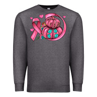 Charcoal Heather cancer ribbon pumpkins Premium Sweatshirt - JahusDesignShop