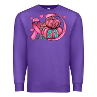 Purple cancer ribbon pumpkins Premium Sweatshirt - JahusDesignShop