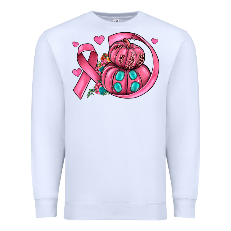 Cancer Ribbon Pumpkins Premium Sweatshirt by JahusDesignShop | Teevron