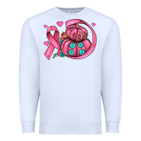 White cancer ribbon pumpkins Premium Sweatshirt - JahusDesignShop