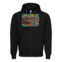 Black life is better with a frenchie Zipper Hoodie - RanaPortraitStore