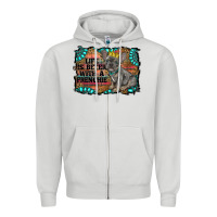 Dove Grey life is better with a frenchie Zipper Hoodie - RanaPortraitStore