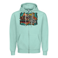 Seafoam life is better with a frenchie Zipper Hoodie - RanaPortraitStore