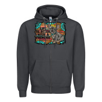 Smoke life is better with a frenchie Zipper Hoodie - RanaPortraitStore