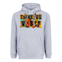 Heather Grey thankful vibes Heavyweight Hoodie - FaDigitalArtStudio