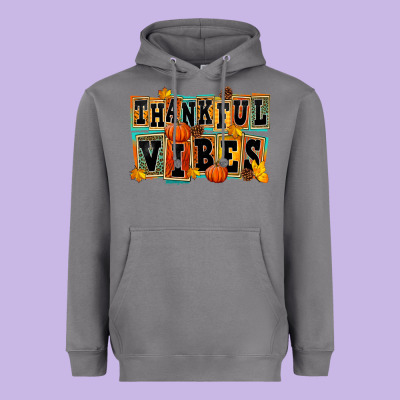 Thankful Vibes Heavyweight Hoodie Designed By Fadigitalartstudio