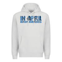 Dove Grey in april we wear blue autism awareness Premium Hoodie - MaliasSmallBusiness