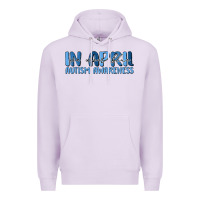 Lilac in april we wear blue autism awareness Premium Hoodie - MaliasSmallBusiness