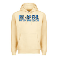 Pina Colada in april we wear blue autism awareness Premium Hoodie - MaliasSmallBusiness