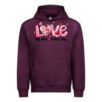 Mauve Wine love all day every day Urban Hoodie - MaliasSmallBusiness