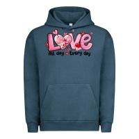 Pigment Midnight Navy love all day every day Urban Hoodie - MaliasSmallBusiness
